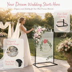 Welcome Sign Stand,50 x 30 x 20 Inch Wedding Welcome Sign - Image 5