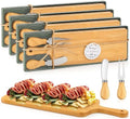 Ziliny 4 Sets Baby Shower Game Prizes Cheese Board Gift Sets, Bamboo Color by Ziliny