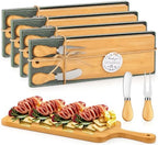 Ziliny 4 Sets Baby Shower Game Prizes Cheese Board Gift Sets, Bamboo Color by Ziliny