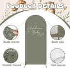 2PCS A New Chapter Begins Baby Shower Arch Backdrop Cover 6ft 7.2ft Stretchy Spandex Storybook Baby Shower Backdrop for A New Chapter Begins Pregnancy Announcement Party Supplies Photo Props - Image 6