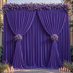 24ftx10ft Wrinkle Free Purple Backdrop Curtain - 10 Feet Photography Backdrop Drapes, Silky Polyester Back Drop Cloth for Wedding Baby Shower Balloon Arch Background by Unknown