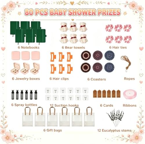 80Pcs Baby Shower Prizes for Game Winners 6 Sets Favors Gifts for Guests - Image 4