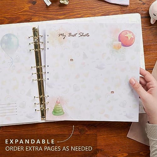Keepsake Baby Memory Book with Keepsake Box Girl Boy - Timeless Leather-Bound Baby Milestone Book | Baby Book Keepsake and Baby Photo Memory Box to Record Baby Shower to Age 5 - Beautiful Gift - Image 4