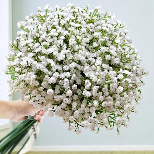 50 Pcs Baby Breath Artificial Flowers, Fake Babys Breath Gypsophila Flowers Bulk, Realistic Artificial Flowers Bouquet Flores Artificiales para Decoracion for Wedding Party Home Decoration - Image 3