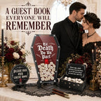 Custom Halloween Wedding Guest Book Alternative, Gothic Coffin Frame - Image 2