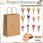 Kolldenn 24 Pack Rustic Gift Bags with Dried Flowers Bridal Shower - Image 5