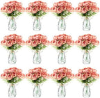 Zeyune 37 Pcs Silk Peonies with Vases Fake Flowers,Coffee,Perfume by Zeyune