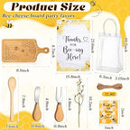 Nuenen 4 Sets Baby Shower Game Prizes Bee Mini Charcuterie Board, Rectangle - Image 2