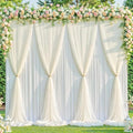 Ivory Tulle Backdrop Curtain for Parties Wedding,30ft x 10ft Wrinkle Free Curtain Backdrop,2 Layer Drapes for Backdrop,Polyester Back Drop for Bridal Shower Birthday Baby Shower Photography by Shillance