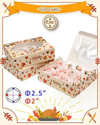 qiqee Thanksgiving 12 Cupcake Boxes with Window 16-Packs Cupcake Box 13"x10"x3.5" Cupcakes Carrier, 12 Cupcake Containers For Thanksgiving Day - Image 3