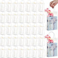 WDSHCR 80 PCS Clear Plastic Gift Bags with Handles, Party Favor Bags with Ribbons, Reusable Goodie Tote Bags for Wedding, Baby Shower, Birthday (Clear 5.9 x 9.8 x 2.8, 80 Pack) by WDSHCR