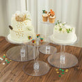 Efavormart Lovely 4 Tier XL Acrylic Crystal Glass Clear Cake Dessert Decorating Stand for Birthday Xmas Party Wedding by efavormart