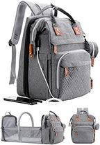 ISMGN Diaper Bag Backpack with Changing Station, Baby Bag for Mom, Grey by ISMGN