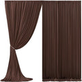 10x10 Brown Backdrop Curtain for Parties Wedding Wrinkle Free Brown Photo Curtains Backdrop Drapes Fabric Decoration for Birthday Party Baby Shower 5ft x 10ft,2 Panels by Tao-GePartyDecorations