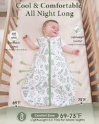 Yoofoss Baby Sleep Sack 12-18 Month 0.5TOG 100% Organic Cotton 2-Way Zipper - Image 5