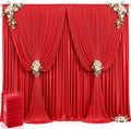 40ft x 12ft Red Backdrop Curtains Wrinkle Free Backdrop Curtain for Wedding Parties Red Fabric Backdrops Drapes Back Drop Cloth Bridal Shower Stage Curtains Wedding Decorations for Reception by Tao-GePartyDecorations
