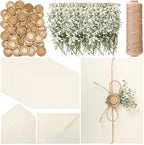 ForraFun 100 Sets Wedding Wraps Set Pre Folded Vellum Jackets, ivory White by Unknown