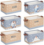CHENGU 6 Pack Winter Storage Bin Collapsible Winter Christmas Basket by CHENGU