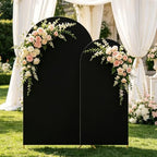Set of 2 Metal Arch Backdrop Stands with Black Covers, 6/7.2FT - Image 2