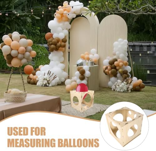 Balloon Sizes Measuring Box Tool with 11 Hole Balloon Sizer Cube for Accurate Measurement Foldable Plastic Calibrator for Arch and Column Stand Decoration at Birthday Wedding Party - Image 4