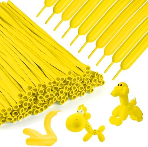 Yellow 260 Balloons Yellow Long Balloons and 260 Balloon Pump Electric for Gender Reveal Baby Shower Party Decorations - Image 2