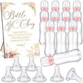 Trelaco 12 Pcs Boho Pampas Baby Shower Games Bottle Chug Wooden Sign Set by TrelaCo
