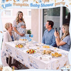 Ceenna 452 Pcs Little Pumpkin Baby Boy Shower Plates Napkins Cups for 50 - Image 5