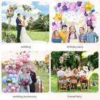 HOOPLE Set of 2 Gold Metal Wedding Arch Backdrop Stand (7.2FT and 6FT) Balloon Arched Frame Backdrop Stand for Parties, Wedding Birthday Baby Shower Graduation Holiday Ceremony Supplies Decor - Image 7