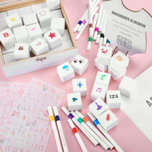 Yumoin Baby Shower Blocks Decorating Game Kit - Image 4