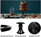 Round Cake Stand, 11 Inch, Black, Melamine, Dessert Cupcake Display Tray for Wedding, Birthday, Party, Baby Shower, Christmas (Black) - Image 4