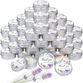 MTLEE 50 Pcs Purple Floral Wedding Candles Gift Favors for Guests 1 Oz by MTLEE
