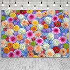 20x10ft Colorful Floral Photography Backdrop Flowers Background Vibrant Multicolor Blossoms for Party Wedding Photo Booth Studio Props Events Banner - Image 3