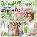 62Pcs Baby Shower Prizes for Guest Winners Handheld Fan Party Favor Set Thank You Gift with Plastic Tumbler,Notebooks,Hair Claw Gift Bags for Party Game Wedding Bridal Shower Favors (Green, 6 Sets) - Image 7