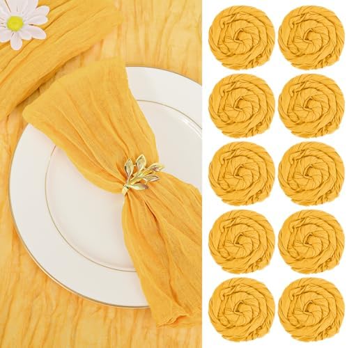 fani 60 Pack Gauze Cheesecloth Napkins, 20 x 20 in, Mustard by fani