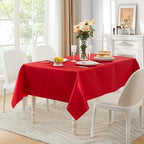 6 Pack Satin Table Cover Rectangle, Red, 60 x 120 Inches - Image 5