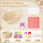 Novabright 24 Sets Baskets for Gifts Empty with Cellophane Wrap, Beige - Image 2