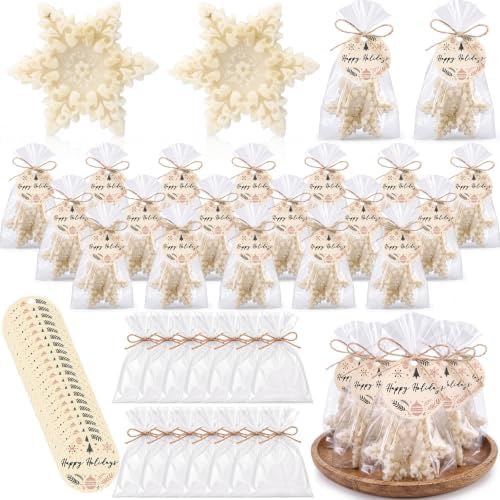 Leelosp 20 Set Snowflake Soaps Christmas Baby Shower Favors for Guests by Leelosp