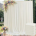 30ft x 10ft Wrinkle Free Ivory Backdrop Curtain for Parties, 6 Panels 5x10ft Silky Polyester Ivory Wedding Backdrop Drapes Photo Back Drop Cloth for Birthday Baby Shower Photography Background by ENJOYYOURPARTY