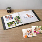 Large Photo Album Scrapbook – Holds 4x6, 8x10 Pictures – Self-Adhesive Pages for Baby, Wedding, Travel & Family Memories | Includes Metallic Pen & Scraper/Matcha Large DIY Memory Book for Gifts - Image 3
