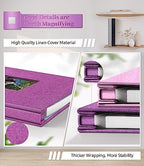 Artfeel Photo Album Self Adhesive Scrapbook Album for 3x5 4x6 5x7 8x10 Pictures, 60 Pages Linen Cover with Display Window DIY Photo Book,Ideal Gifts for Family Travel Wedding Baby - Image 3