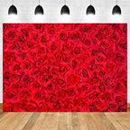 12x8ft Red Rose Backdrop Rose Flower Wall Background for Photography Valentines Day Backdrop Valentines Banner Wedding Bridal Shower Decor Birthday Decoration Mother's Day Photo Booth Prop - Image 2