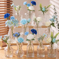36 Pcs Artificial Flowers Table Centerpiece, Blue Series, Clear by Ferrochef