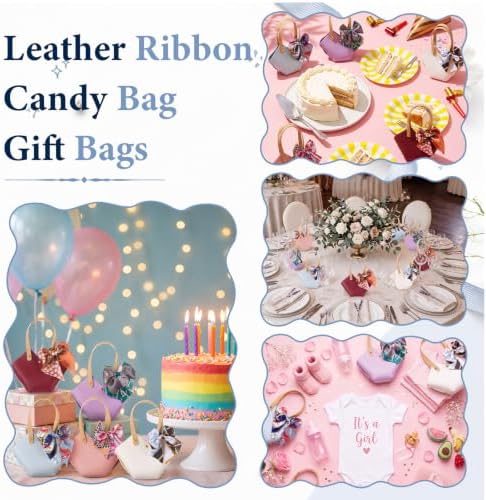 Kacctyen 30pcs Small Purse Gift Bag PU Leather Purse Party Favors, 5 Colors - Image 5