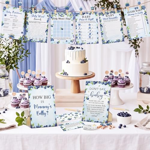 Funnymoom 426 Pcs Blueberry Baby Shower Games Decorations, 8 Game Set - Image 5