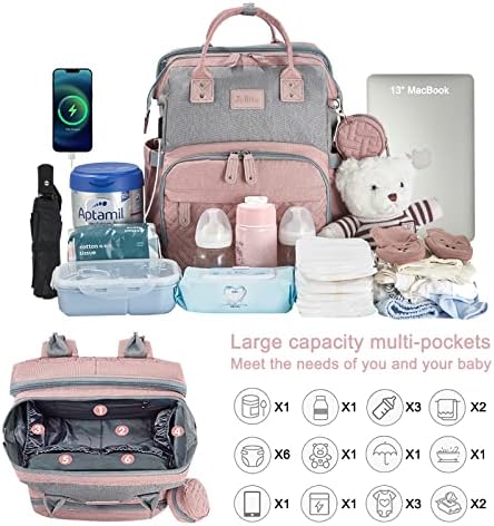 JOLLITO Diaper Bag Backpack with Changing Station, Baby Registry Search - Image 2