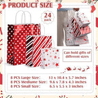 Humyoun 24 Pack Christmas Paper Gift Bags Bulk Assorted Sizes, Multicolor - Image 2