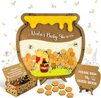 Personalized Bee Baby Shower Guest Book Alternative - Wooden Drop Box by Handmade
