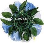 10Pcs Artificial Rose Balls for Centerpieces (Blue & White) - Image 3