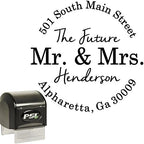 Personalized Self Inking Return Address Stamp, Future Mr and Mrs by PrettySweetParty