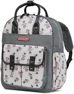 Disney Diaper Bag Backpack with Changing Pad Minnie Mouse – 16” Nylon Baby Bag for Parents, Insulated Bottle Holders, Multiple Storage Pockets by Disney